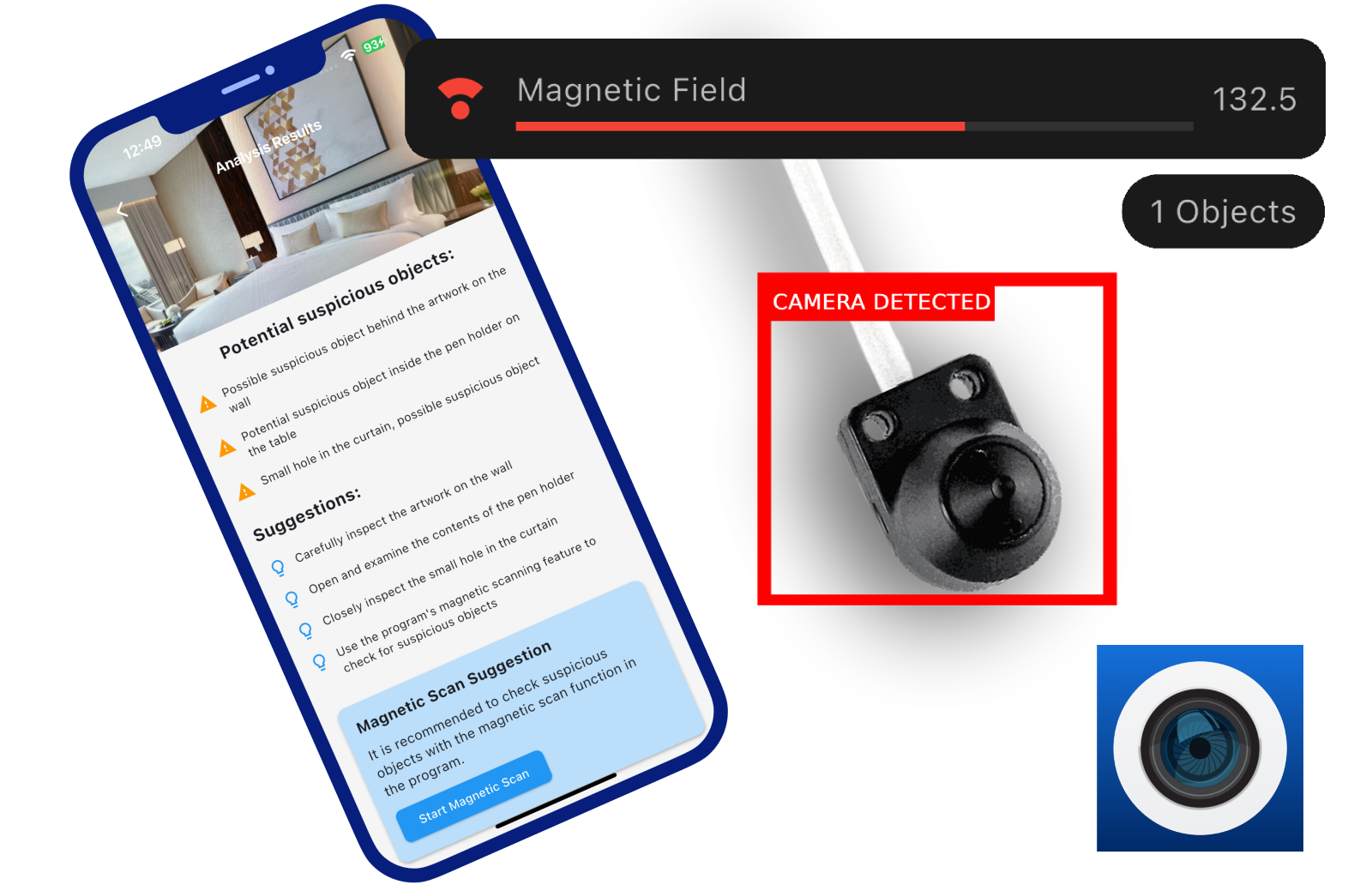 Hidden Camera Detector AI - SpyFy